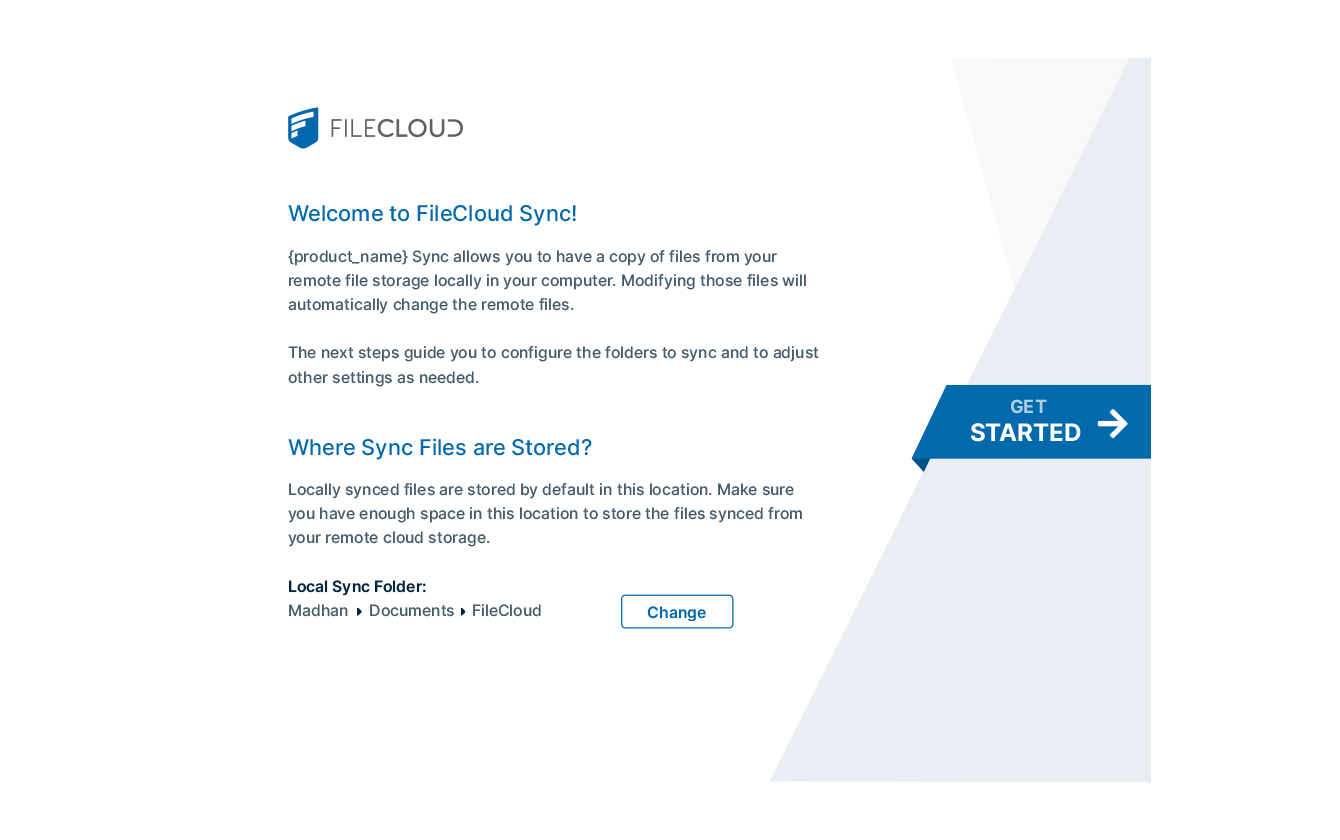 FileCloud Desktop App Screenshot For FileCloud Startpage