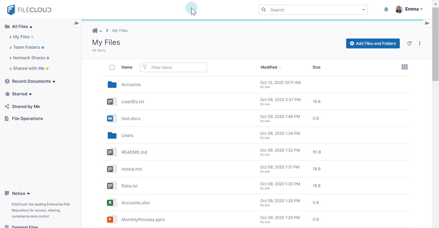 Selecting Items FileCloud Docs selecting-items-filecloud-docs