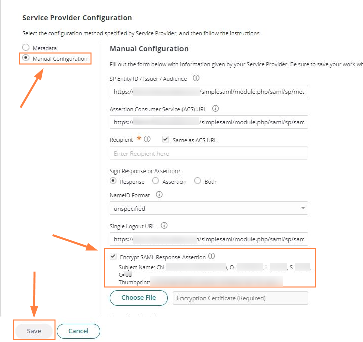 In Trust in Cyberark, download metadata