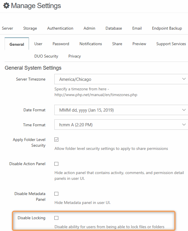 disable file locking nextcloud