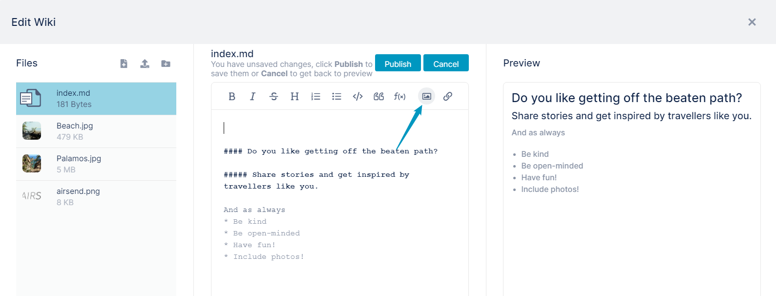 AirSend > Adding an image to a wiki page > ASWikiAddImage.png