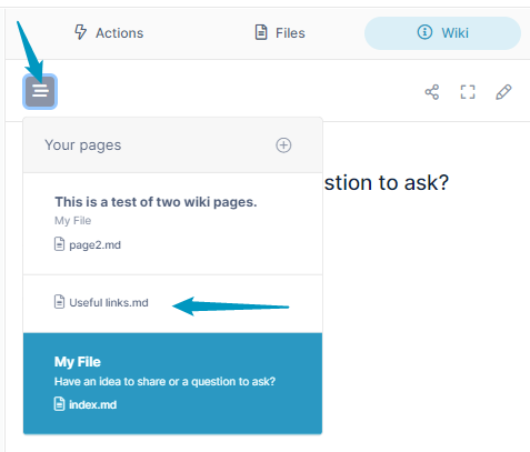 AirSend > Adding additional pages to the wiki > ASAllWikiPages.png (Wiki page toc) Wiki page toc