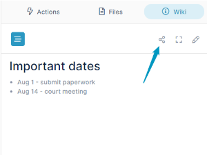 Share icon in wiki